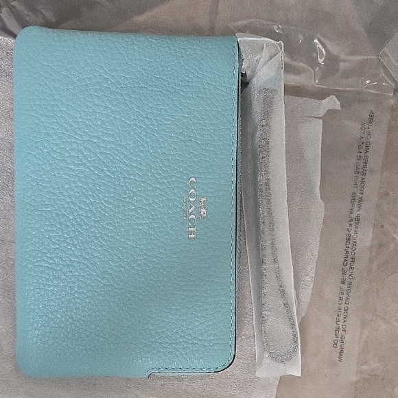 Coach Sky Blue Pouch - Picture 2 of 4